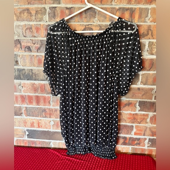 French Laundry Woman Polka Dots Short Sleeve Top Women’s Size:3X - Picture 3 of 6